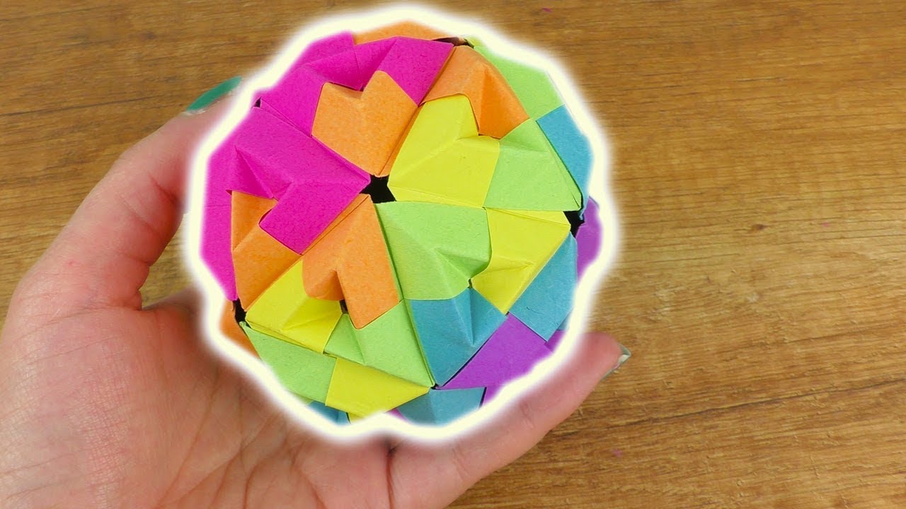 Origami DIY Idee | Regenbogen Ball als Deko & Geschenk | Sonobe Origami Origami DIY Idee | Regenbogen Ball als Deko & Geschenk | Sonobe Origami