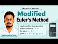 Modified Euler’s Method | Solve dy/dx = x² + y², y(0)=0 at x=0.1 | VTU Numerical Methods