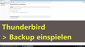 Wie kann ich Thunderbird wiederherstellen?