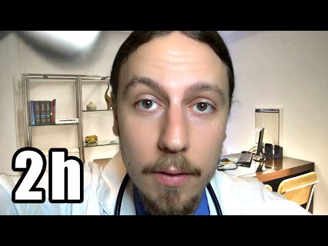 ASMR 2 Hours of Detailed Cranial Nerve Exam, Ear Cleaning, Eye Exam, Medical Doctor Roleplay
