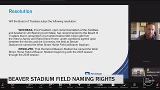 PSU Trustees vote to approve Beaver Stadium field naming rights agreement