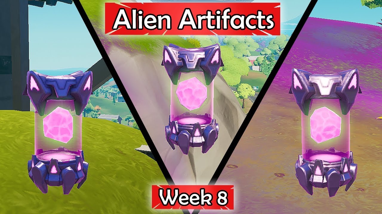 Week 8 Alien Artifact LOCATIONS (Kymera Currency) Guide - Fortnite