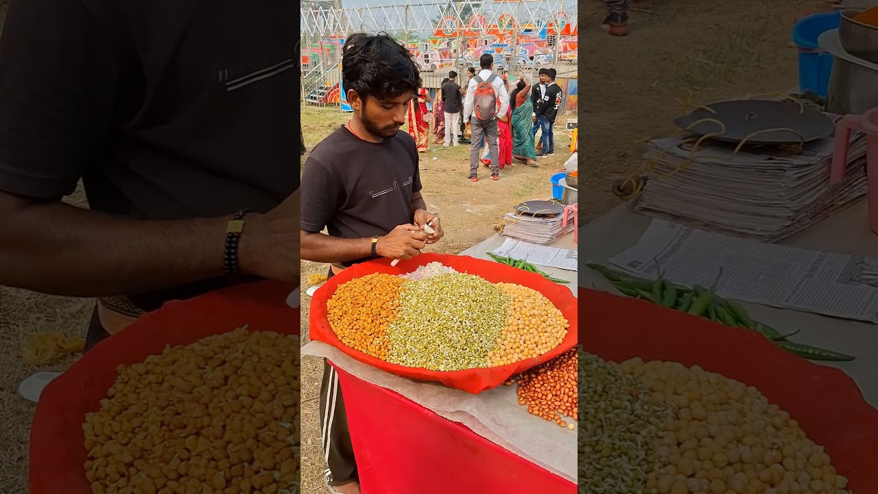 Hardworking man selling Sprouts Chaat just ₹30 😱😱 