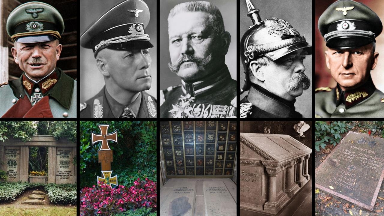 45 Ruhestätten: Bedeutende deutsche Militärs & Strategen