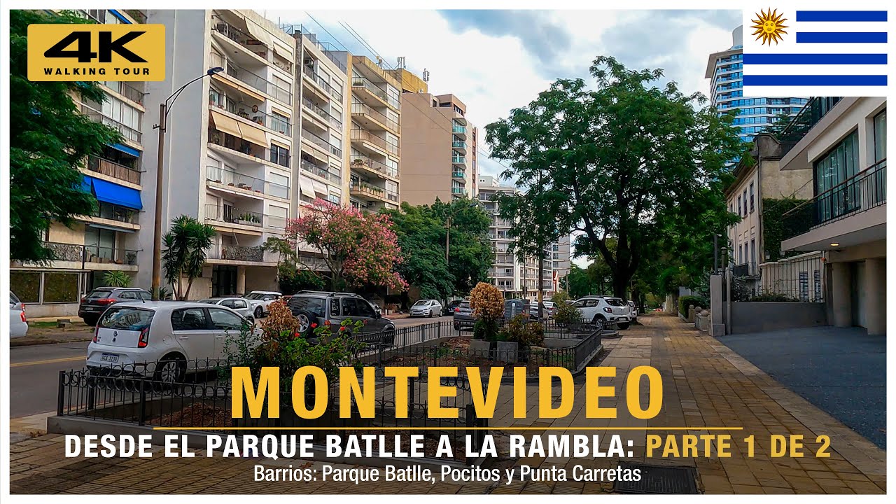 🇺🇾 Desde el PARQUE BATLLE a la RAMBLA - PARTE 1 de 2 | Montevideo | WALKING TOUR 2024 [ 4K ]