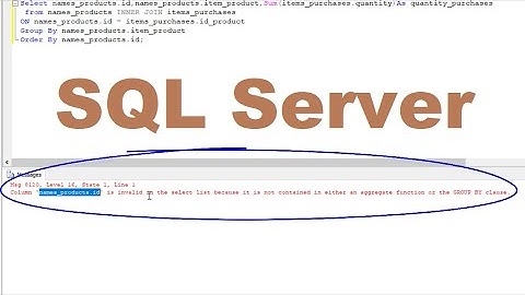 How to Fix error column is invalid in the select list because  the Group BY clause in SQL Server