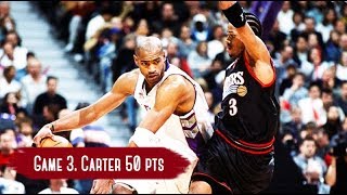 Nba Playoffs 2001. Sixers Vs Raptors - Game Highlights. Game 3. Carter 50 Points. Hd