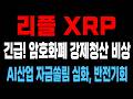 리플 큰일났다! "XRP 청산물량 올해 최대치 발생!" AI 자금쏠림 현상 심화, 바닥 찍고 반등 기회 옵니다 #엑스알피 #리플코인 #리플전망