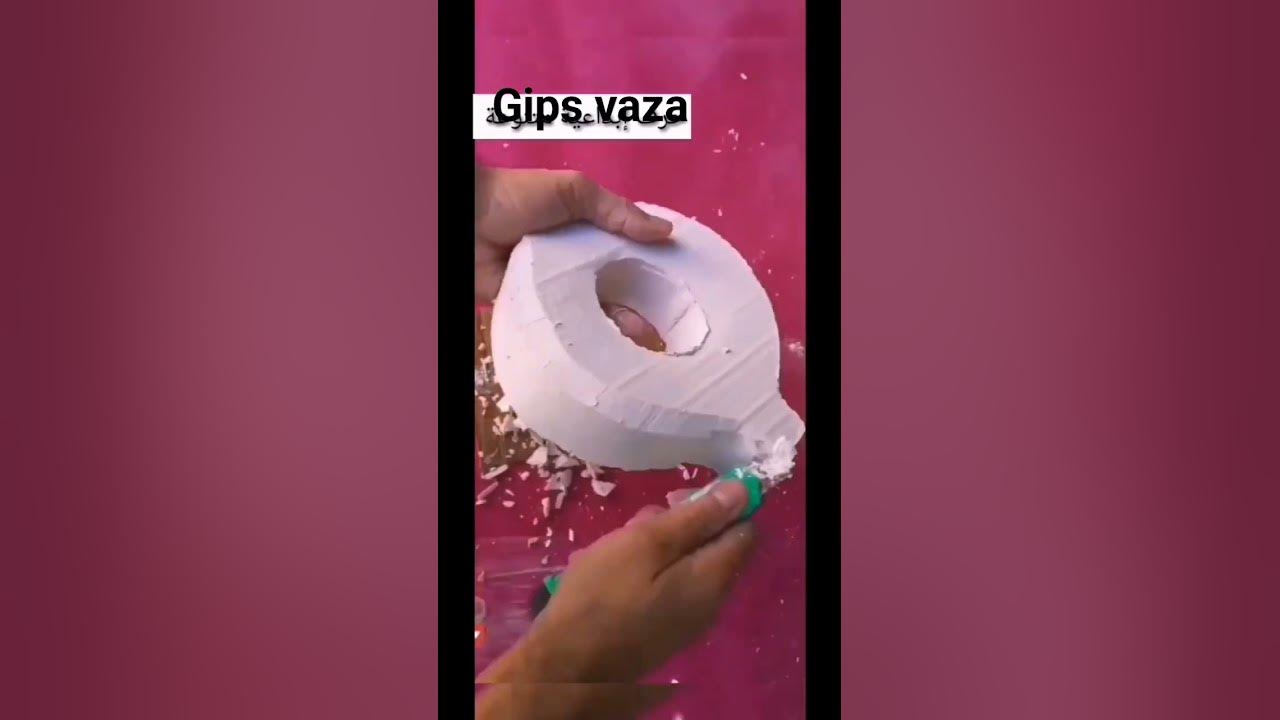 #гипс ваза идея #gips vaza tayyorlash - YouTube