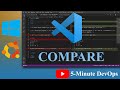 How to compare files in vscode side by side | 5-Minute DevOps