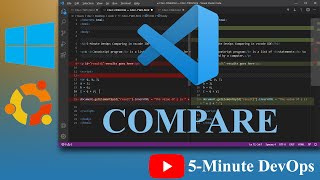 how to compare files in vscode side by side | 5-minute devops