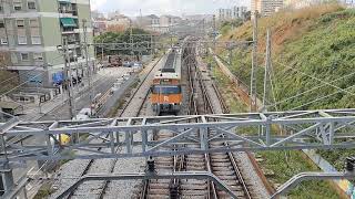 Renfe S-447 saliendo desde L'Hospitalet dirección Barcelona Sants