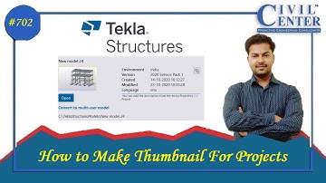 How to Make Thumbnail for Projects || Project Thumbnail || Tekla Structures Tutorial