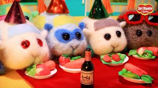 『PUI PUI モルカー』好物の野菜をかけてレース勝負！ぎゅうぎゅうになり仲良く食事　「PUI PUI モルカー」×「デルモンテつぶ野菜」WEB動画