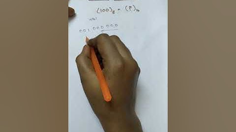 Octal to hexadecimal Conversion in Tamil