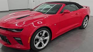 2017 CHEVROLET CAMARO 1SS CONVERTIBLE AUTOMATIC RED HOT CLEARCOAT 4K WALKAROUND 14534Z SOLD!