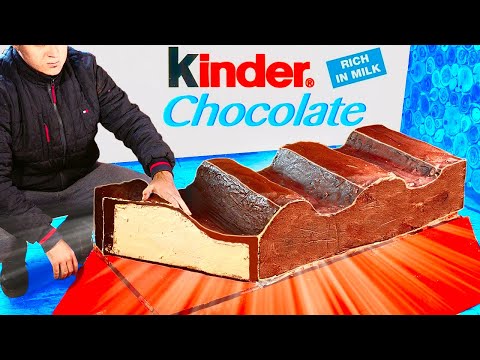 МЫ ПРИГОТОВИЛИ ОГРОМНЫЙ Kinder chocolate ВЕСОМ В 100 КИЛОГРАММ