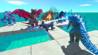 King Kong and Kaiju Rescue Pikachu from Godzilla │Animal Revolt Battle Simulator  ARBS