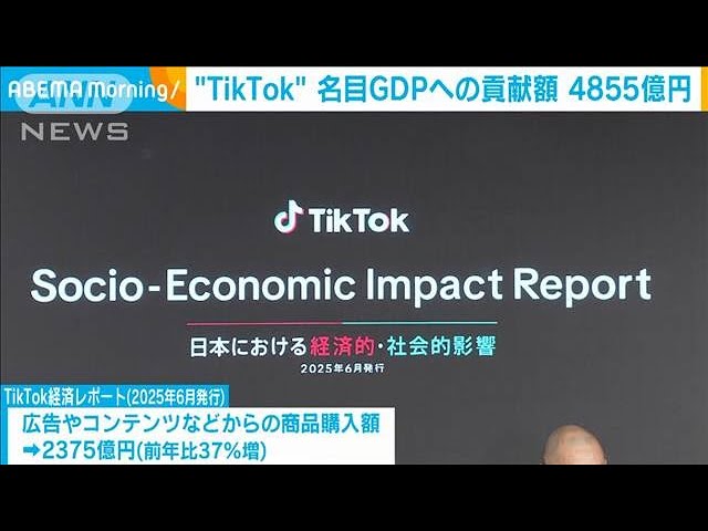 去年の日本の名目GDPに4855億円の貢献 動画投稿アプリのTikTokが推定