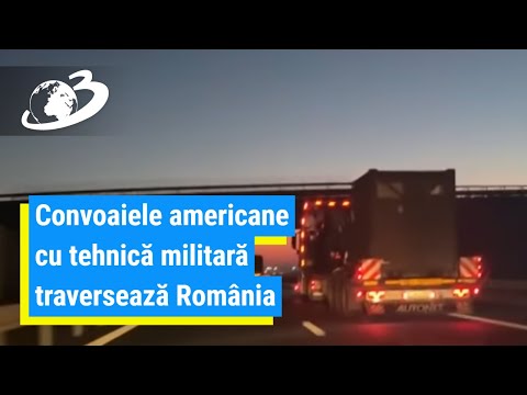 Convoaiele americane cu tehnică militară traversează România. Desfășurare impresionantă de forțe la