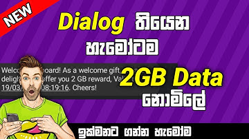 Dialog හැමෝටම 2GB Data නොමිලේ Dialog 2GB Free Data | Dialog Free 2GB Data | Dialog Free Data Sinhala