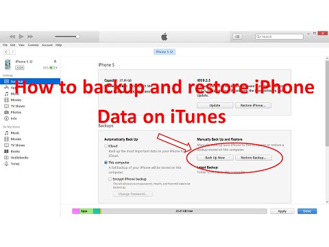 Backup and Restore iPhone: How to backup and Restore iPhone Data on iTunes