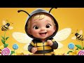 🐝 Little Bees Buzzing in Candy Garden 🍭🌸🎶 | Fun ABC, Numbers & Colors Song for Kids
