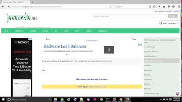 Can we reduce the visibility of the inherited or overridden method ? - javapedia.net