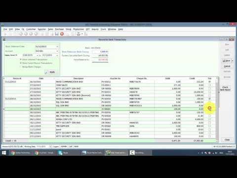 SQL ACCOUNTING SYSTEM GST 044 BANK RECONCILIATION