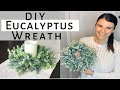 HOW TO MAKE A EUCALYPTUS WREATH/ DIY greenery wreath/ candle ring/ year round wreath tutorial