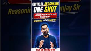 Critical Reasoning By sanjay sir #sanjaysir #shorts #criticalreasoning