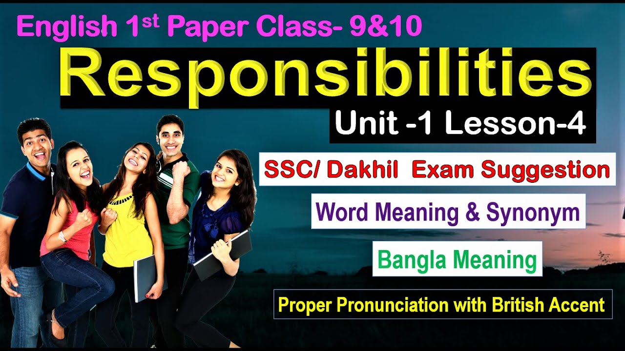 SSC English 1st Paper Unit 1 Lesson 4 Class 910 English Passage