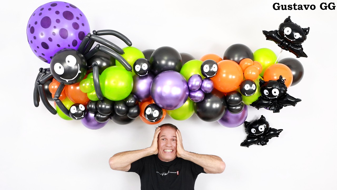 DIY HALLOWEEN IDEAS 🦇 decoración de halloween - Arco de globos halloween - Manualidades halloween