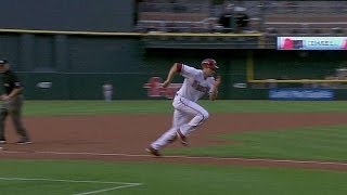 CIN@ARI: Pollock steals, scores on a throwing error