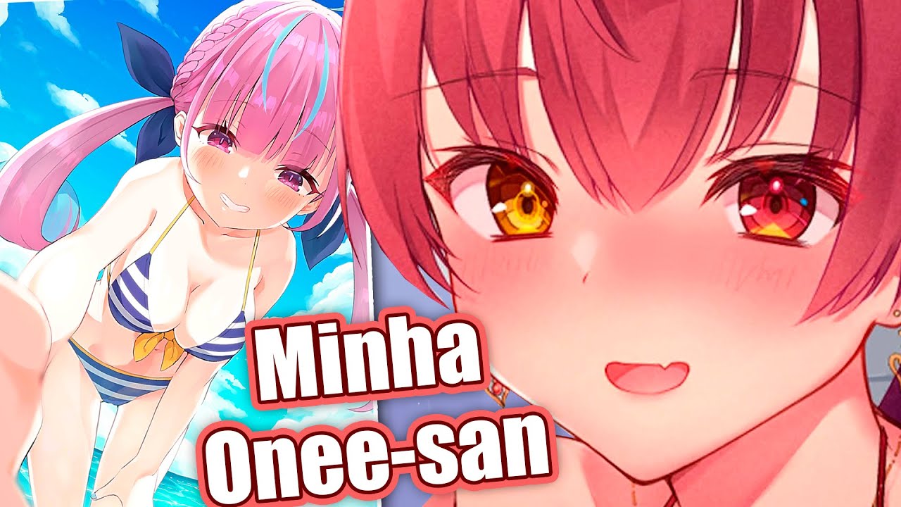 Marine mostra suas belas fan artes de "Onee-san"!