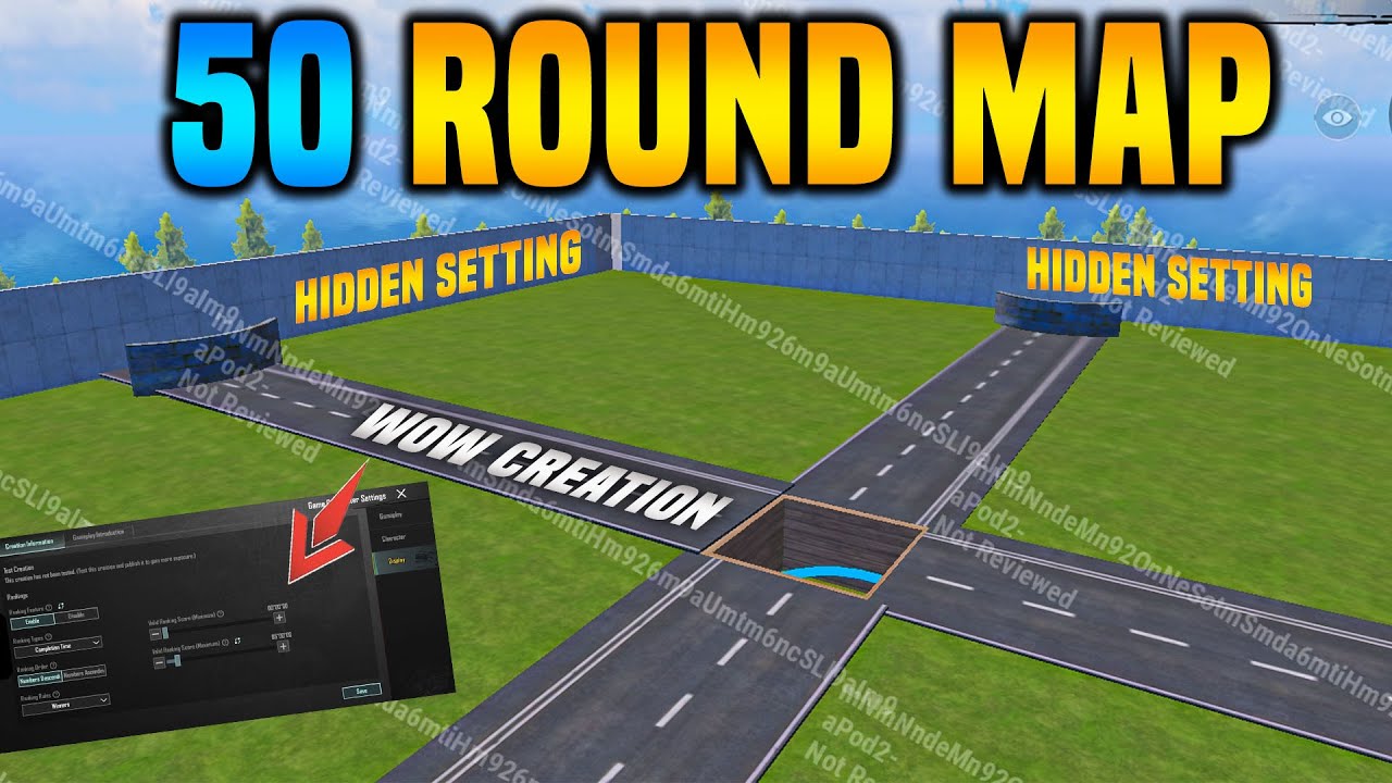 HOW TO CREATE 50 ROUNDS MAP IN WOW MODE | PUBG WOW MAP ROUND SETUP ...