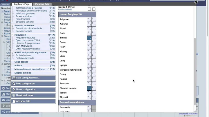 Introduction to Ensembl Genome Browser/Biomart : answer 8