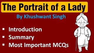 The Portrait of a Lady | Khushwant Singh | Important MCQ | MP TET Grade 1 English Paper