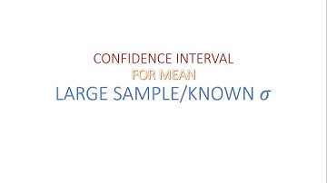 Betrouwbaarheidsinterval voor gemiddelde (grote steekproef of bekende populatie SD)