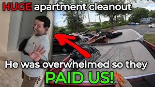 OVERWHELMED Maintenance guy paid us $1000+ to clean out these old apartments