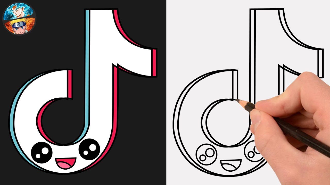 COMO DIBUJAR EL LOGO DE TIKTOK KAWAII - thptnganamst.edu.vn