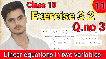 Exercise 3.2  Q.no 3   chapter 3 |Class 10  maths NCERT solutions by chapra study point #NCERT