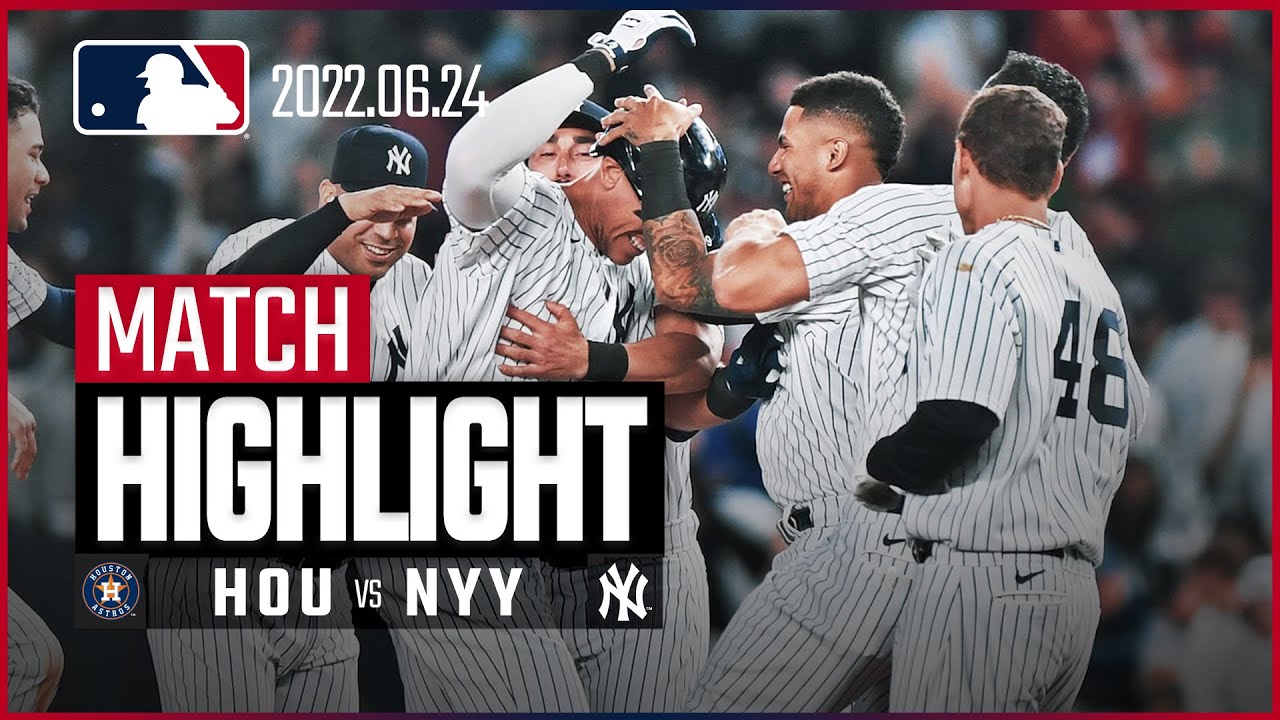 MLB】6.24 アストロズvsヤンキース 日本語ハイライト - YouTube