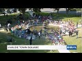 Live video of growing memorial at Uvalde town square - KHOU 11