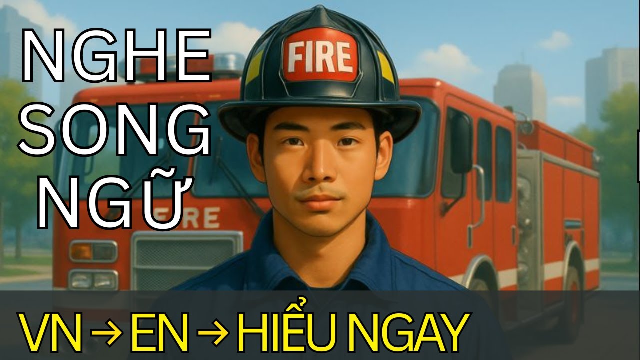 🇻🇳 🇺🇸 Bài Nghe Tiếng Anh Song Ngữ | Firefighter Routine – Bài Học 5 Phút