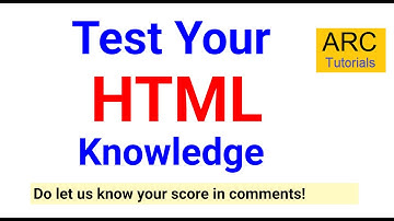 Test your knowledge - HTML Quiz Interview Questions Answers | HTML Quiz