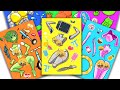Peel & Play💞Incredibox Sprunki Sticker Book - Computer x FunBot, Pinki x Oren, Vineria x Lime
