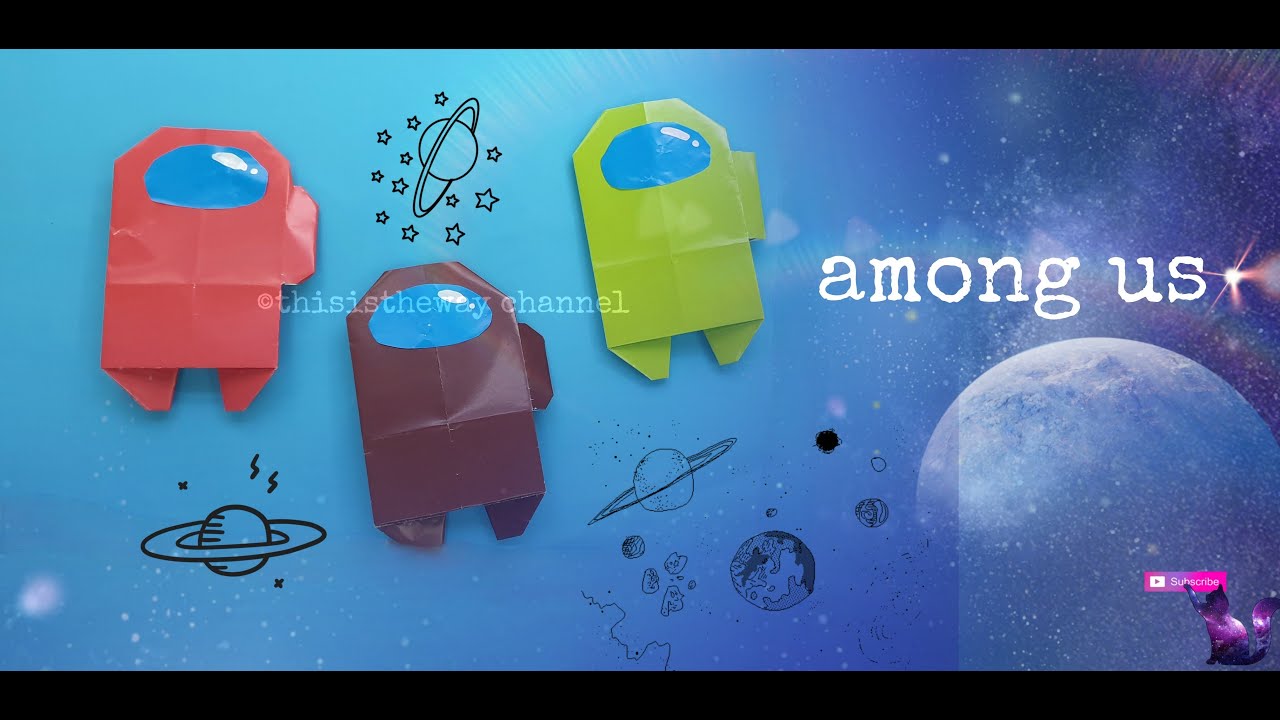 among us origami cara membuat among us dari kertas YouTube