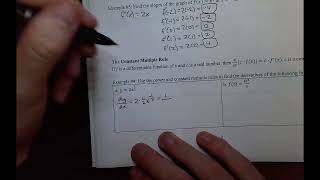 Survey of Calculus Lesson 2.2 Example #4 Constant Multiple Rule of Differentiation