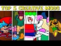 Top 5 Creative Mods in FNF - VS Goldnight in Casino, Fruit Ninja, Battle for Corrupted Island &amp; etc.